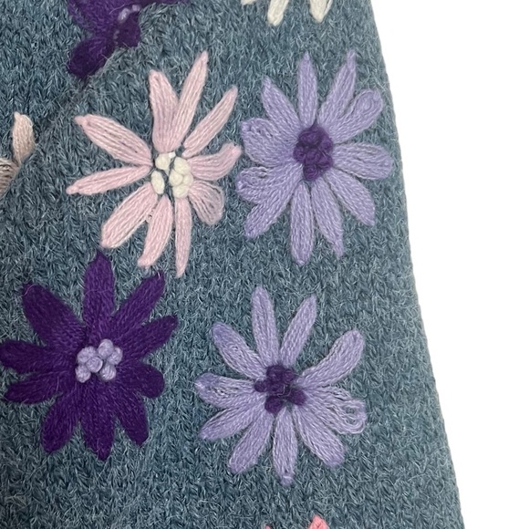 Raga Blue Multicolor Floral Embroidered Cardigan NWT Small - Picture 11 of 12